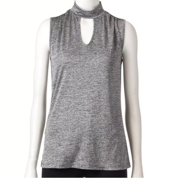 Jennifer Lopez Tops - Jennifer Lopez Mockneck Keyhole Tank Women’s Size XS
